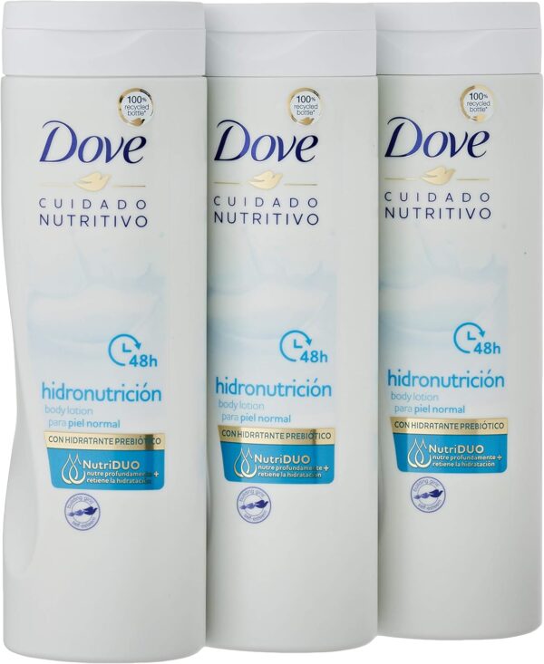 Dove Crema Hidratante Corporal Ligera No Grasa para Todo Tipo de Piel con Sérum Restaura Ceramidas, Pack de 3 x 400 ml - Image 3