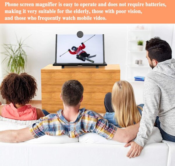 Lupa de Pantalla de 16 Pulgadas para teléfono Celular 3D HD Ampliador de Pantalla de Aumento Compatible con Todos los teléfonos Inteligentes - Image 5