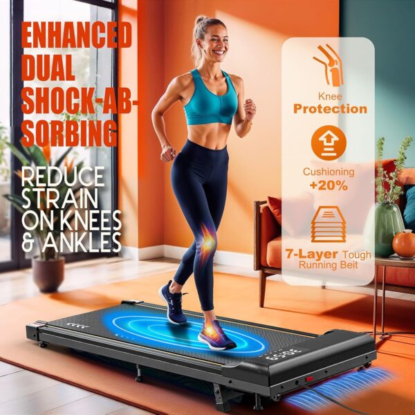 MettleMatic TW1 Cinta de Correr - Walking Pad 2,25HP, Capacidad de Carga de 100KG, Velocidad de 1 a 6 km/h, inclinación del 7%, Cinta de Andar no Requiere instalación, garantía de 2 años - Image 4