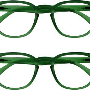 Opulize Pop Pack 2 Retro Redondo Negro Azul Rosa Púrpura Verde Gris Hombres Mujeres Gafas De Lectura RR2