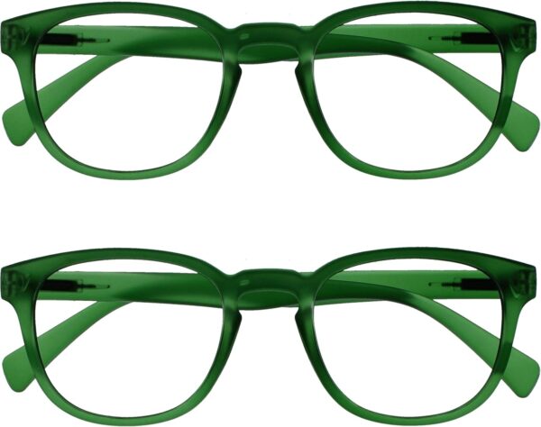 Opulize Pop Pack 2 Retro Redondo Negro Azul Rosa Púrpura Verde Gris Hombres Mujeres Gafas De Lectura RR2