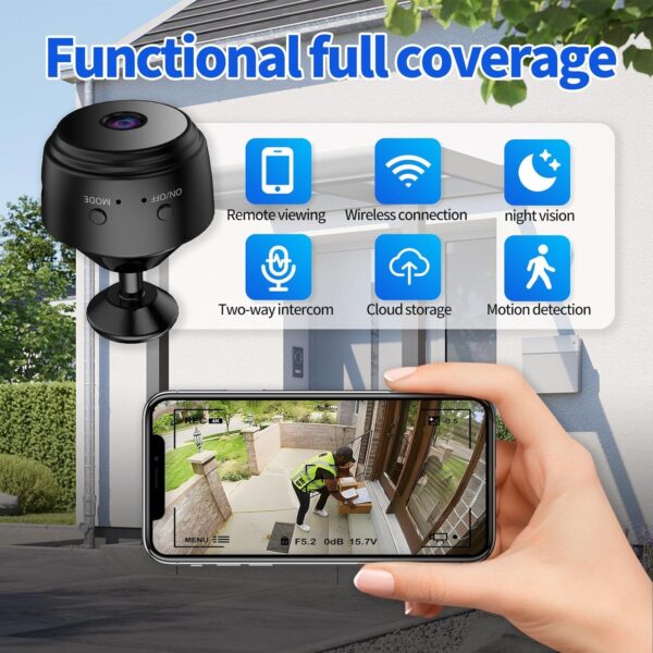 Mini cámara espía WiFi, cámara espía WiFi HD 1080p Cubierta, Mini Cámara Oculta, Cámara de vigilancia inalámbrica Infantil, cámara espía de visualización Interna del teléfono móvil - Image 3