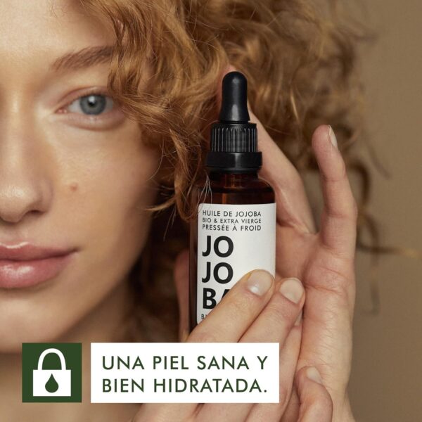 Aceite de Jojoba - 100% Orgánico, Puro, Natural y Prensado en Frío - 100 ml - para el cuidado del cabello, cuerpo, piel - Ecologico - Image 5