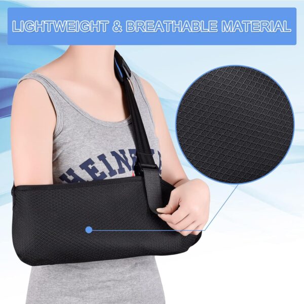 Fasola Cabestrillo Brazo Adulto, Cabestrillo Hombro Inmovilizador Con Una Almohadilla De Espuma Para El Cuello, Cabestrillo Para Hombro Para Muñeca Rota, Codo, Brazo, Hombro Dislocado - L - Image 5