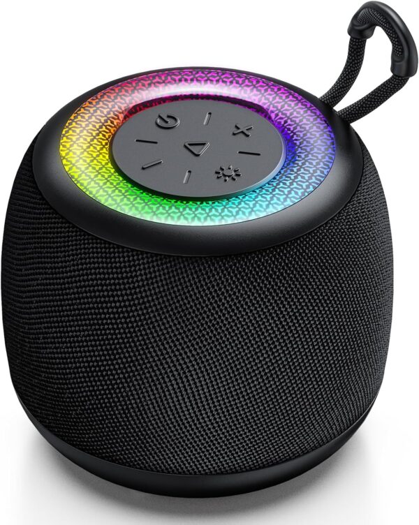 JYX Altavoz Inalámbrico Bluetooth, Mini Altavoz Bluetooth con Luz RGB, Emparejamiento TWS, Duración de La Batería 24 Horas, para el Hogar, Aire Libre, Viajes