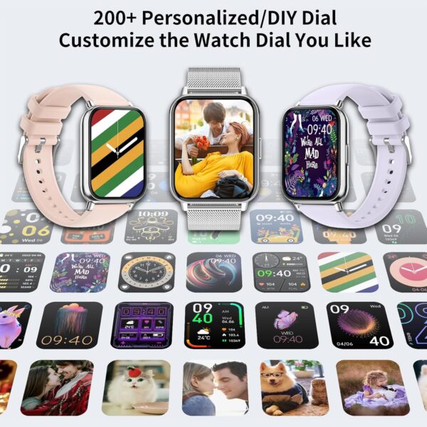 Colesma Smartwatch 1,85" Reloj Mujer Responder/Hacer Llamadas, Asistente de Voz, Impermeable IP67 Pulsera Actividad con 100+ Modos Deportivos, SpO2/ Presión Arterial/Monitor Sueño - Image 5