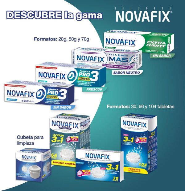 Urgo Novafix - Pro3 Frescor - Fijación ultrafuerte - Crema adhesiva dentaduras postizas - 50 g - Image 6
