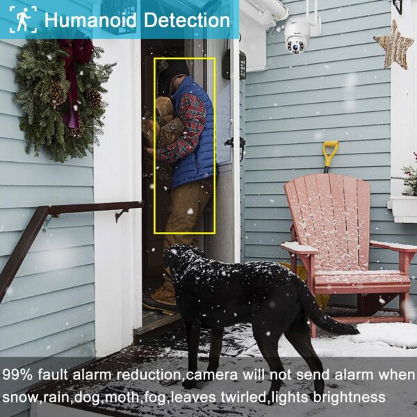GENBOLT 2.5K Cámara Vigilancia WiFi Exterior, Domicilio Cámara CCTV con PTZ Seguimiento Automático Detección IP Cámara de Seguridad Externa Humana Visión Nocturna a Color, Sirena Aactiva Alarma - Image 2