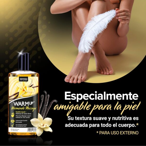 JOYDIVISION WARMup aceite de masaje vainilla 150 ml I Líquido de masaje corporal efecto de calor I Aceite de masaje con olor y sabor a vainilla I Aceite de masaje para parejas I Massage Oil - Image 4