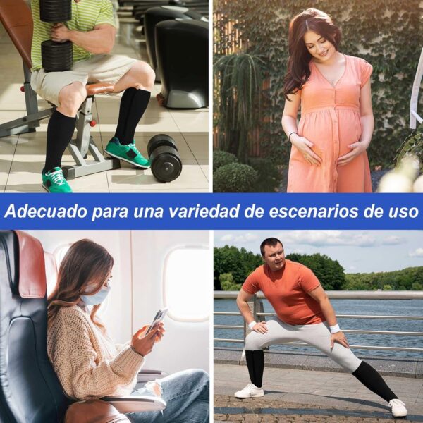 PUTUO Medias de Compresion Talla Grande: Calcetines de Compresión con Cremallera Punta Abierta para Hombre y Mujer 1par - Image 7