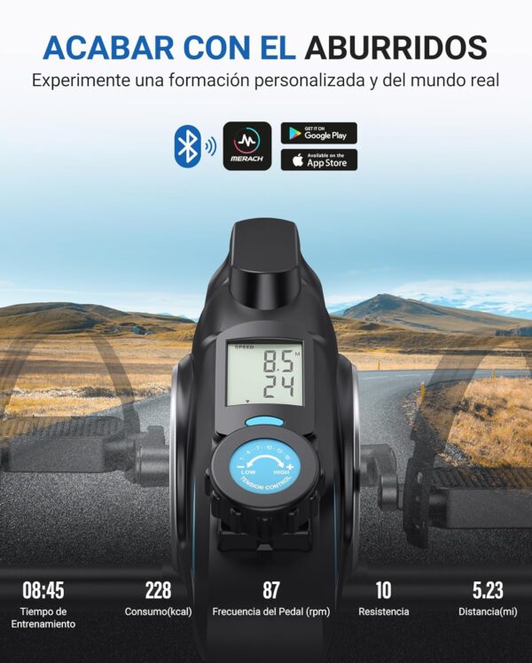 MERACH Pedaleador, Mini Bicicleta Estática con 2 Bandas de Resistencia, Pedales Estaticos Personas Mayores con Tapete Antideslizante, Dispositivo de Ejercicios para el Hogar y la Oficina - Image 6