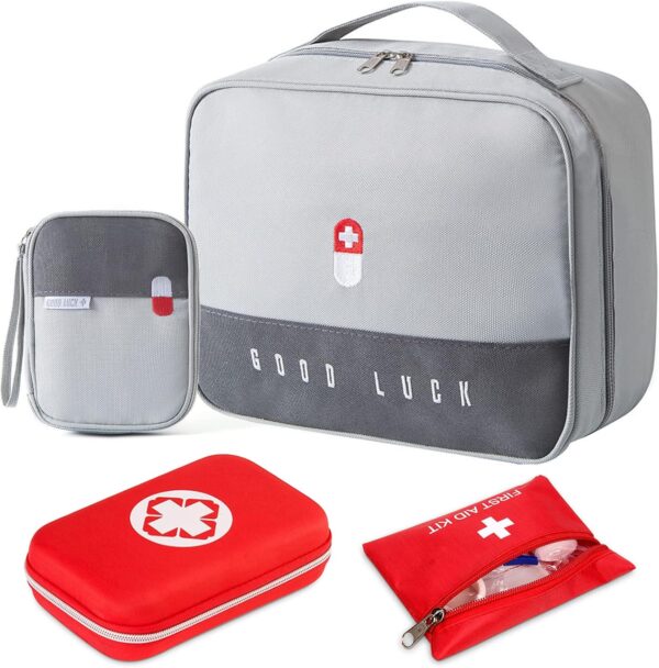JOYBOY 4Pcs Botiquín de Primeros Auxilios,Bolsa Médica Vacio,kit Portátil,para Oficina,Hogar,Deportes,Viajes,Senderismo,Camping