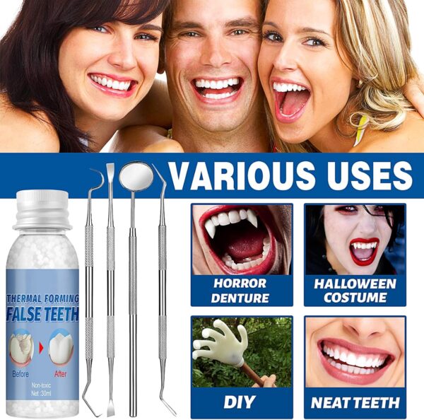 Kit de Reparación de Dientes,Dientes Postizos Temporales,Empaste Provisional Dental, Material de Relleno de Dientes Dentales - Image 4