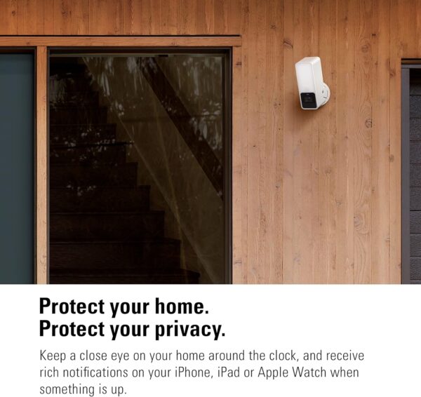 Eve Outdoor CAM (White Edition) – cámara Segura con Foco, máxima Seguridad y privacidad (HomeKit Secure Video), visión Nocturna, Wi-Fi, Sensor de Movimiento, comunicación bidireccional - Image 3