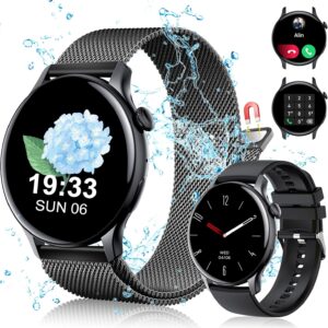 JANOLTY Reloj Inteligente Mujer Hombre con Llamada,1,43 “Pantalla AMOLED, 2 Pu...