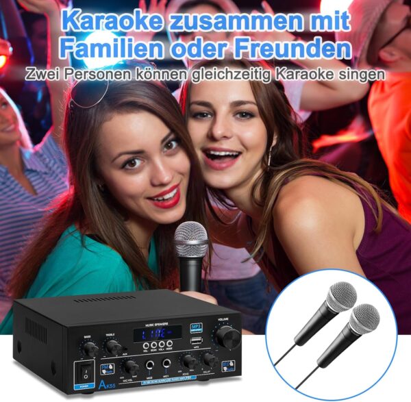 Amplificador HiFi, AK55 Bluetooth 5.0 Receptor Amplificador Audio Estéreo 2-Canales 70W×2 MAX.600W Amplificador de Potencia Digital Home Cinema Amplificador de Sonido 12V 220V para Casa o Coche - Image 3