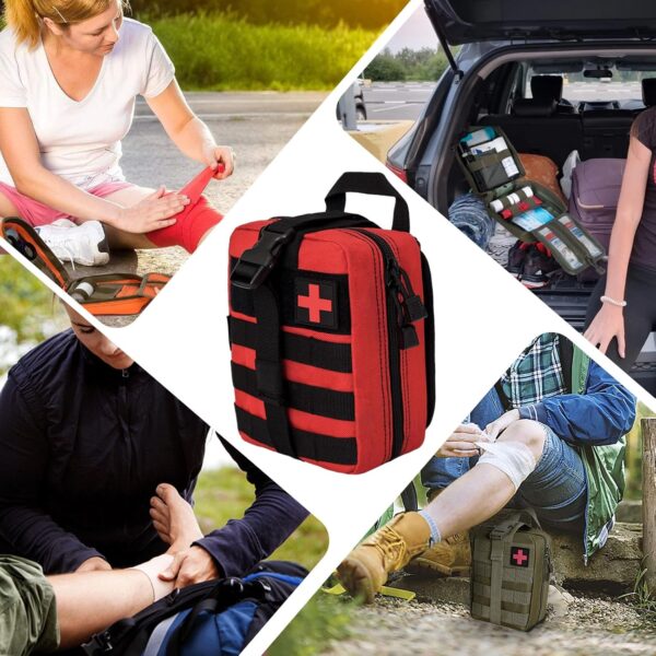 Krisvie 2Pcs Médica Bolsa Primeros Auxilios Bolsa Táctica Compacta Botiquín y el Esquileo de Los Primeros Auxilios - Image 6