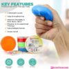 Juego de 5 masillas terapéuticas compresibles no tóxicas antiestrés de primera calidad para ejercitar las manos, 5 niveles de fuerza para adultos y niños, botes de 57 g codificados por colores - Image 4