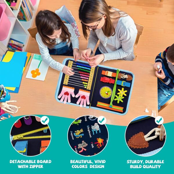 Manta Sensorial para Demencia, Actividades Reconfortantes y Relajantes para Demencia de Personas Mayores, Fidget Blanket, Ayuda para Alzheimer/Demencia/Asperger/Autismo y Ansiedad - Image 6