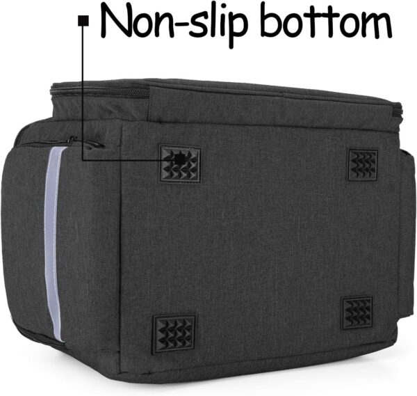 CURMIO Bolsa de Emergencias, Bolsa Médica, Botiquín de Clínica con Divisores Internos y Muchos Bolsillos, Negro - Image 4