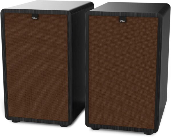 Wiibo Vintage 6 Black - Altavoces HiFi de Estantería - Potencia de 100W - Altavoces de 3 Vías - Rejilla Extraíble - Tweeter de 2", Squawker de 3" y Woofer de 5" - Sonido Envolvente - Image 2