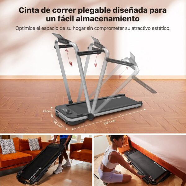 Mobvoi Home Treadmill SE Cinta de Correr Plegable 3 en 1 2.5 HP Compact Portable Under Desk Running Walking Machine con Control Remoto Pantalla LED para el hogar y la Oficina 120KG 12 KM/H - Image 8