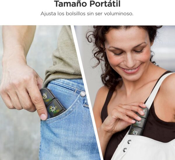 AUVON Pastillero Semanal 3 Tomas Español, Pastillero Diario Grande 7 Dias con 21 Compartimentos, Dosificador de Comprimidos Portátil para Medicinas, Vitaminas, Aceite de Pescado - Image 3