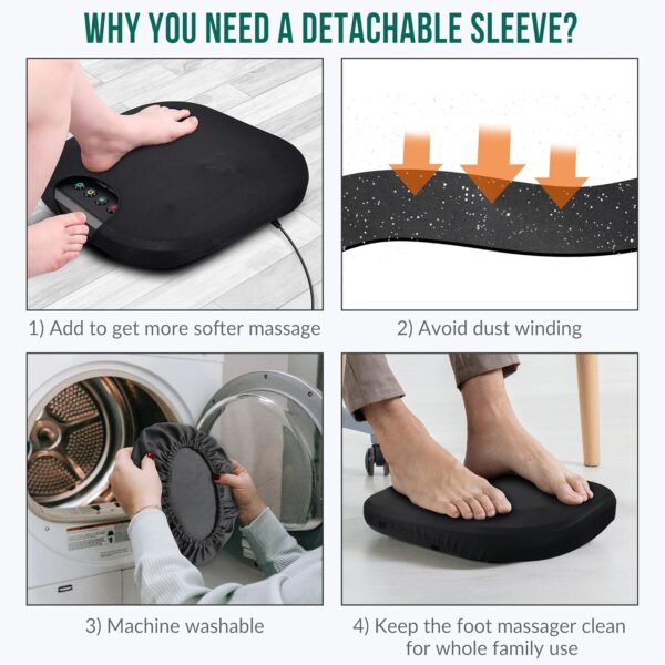 Snailax masajeador de pies Shiatsu con Calor, Nudos de Masaje Flexibles para Todos los tamaños de pies, analgésico eléctrico - Image 6