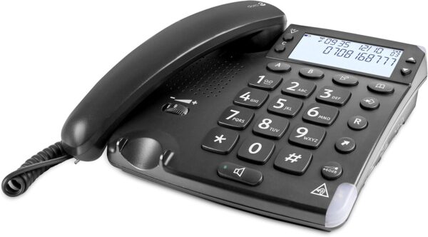 Doro Magna 4000 Teléfono Fijo con Cable para Personas Mayores con Teclas Espaciadas, Pantalla Grande y Sonido Amplificado (Negro) [Versión Española] - Image 2