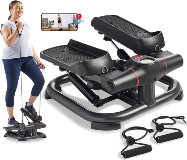 Sunny Health & Fitness Máquina Paso a Paso con Bandas de Resistencia