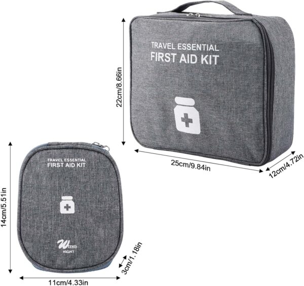 Gowkeey Botiquín de Primeros Auxilios 2 Piezas Bolsas de Medicamentos,Bolsa Médica Vacio,Primeros Auxilios Portátil Bolsa,para Oficina,Hogar,Deportes,Viajes,Senderismo,Camping - Image 2