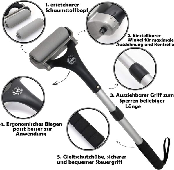 Easace Aplicador de loción para espalda y cuerpo, fácil autoaplicación de cepillo de baño para ducha, gel de baño, crema para la piel, bronceador, bronceado (Platero) - Image 6