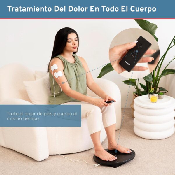 TERAPIO Electro Estimulador Circulatorio. Masajeador de Pies, Piernas y Cuerpo. Aparato de Masaje Médico Certificado para Mejorar la Circulación Sanguínea con Tecnologías de TENS y EMS. - Image 4