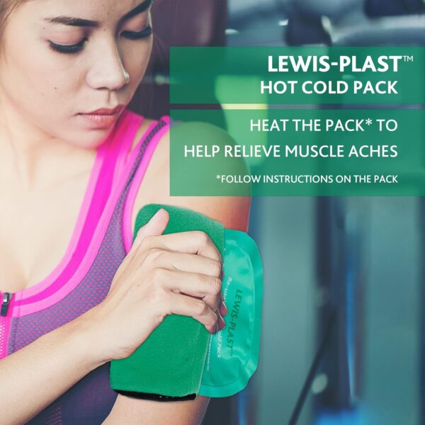 LEWIS-PLAST Premium Frío frío Gel reutilizable con la carcasa - Envoltura de calor frío para la rodilla, espalda, cadera y cuello. Bolsas de gel calientes frías para el dolor - Image 4