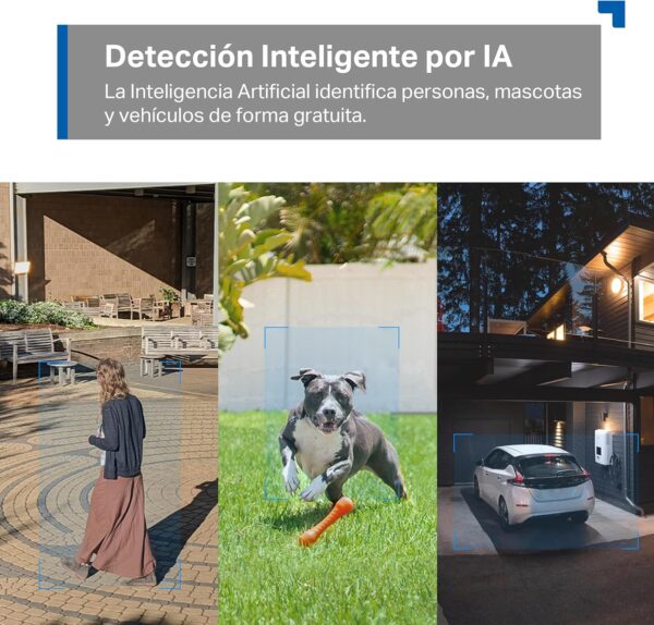 tapo C520WS - Cámara Vigilancia Wi-Fi Exterior 360°, Resolución 2K QHD, Visión Nocturna en Color Starlight, Detección IA Múltiple, Seguimiento de Movimiento, IP66 - Image 5