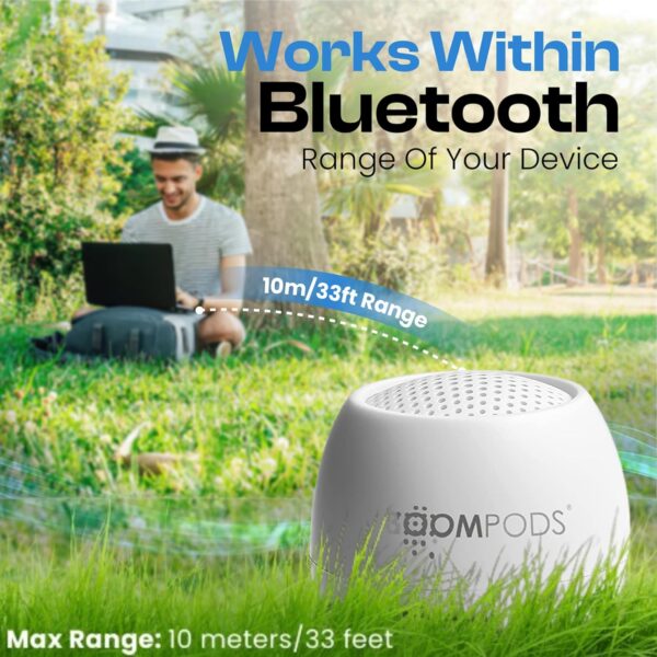Boompods Zero Talk Mini Altavoz Bluetooth portátil con Amazon Alexa Integrado, Dispositivos Inteligentes, pequeño Altavoz inalámbrico Impermeable IPX6, 5 Horas de reproducción, micrófono para Ducha, - Image 3