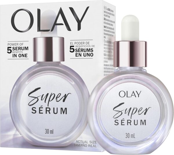 Olay Super Sérum, Sérum Facial Hidratante Con Vitamina C, Niacinamida, Péptido De Colágeno, Cuidado De La Piel Well-Aging, E Iluminador, 30 ml - Image 9