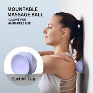 PROIRON Bolas de Masaje, Pelota Masaje Muscular con Ventosa para Automasaje, Liberación Miofascial, Trigger Point, Crossfit, Elimina Dolores Musculares: Espalda Cuello Piernas Pies Etc, Morado