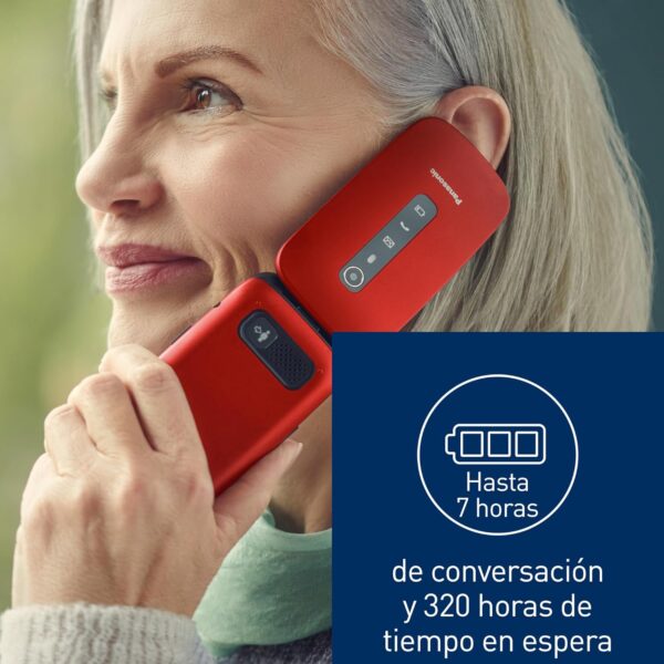 Panasonic KX-TU550EXR 4G Essentials Clamshell Teléfono Móvil para Personas Mayores, Cámara de 1.2 MP, con Pantalla Grande de 2.8", 300 Horas de Tiempo en Espera, Rojo - Image 6