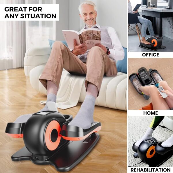Pedaleador Eléctrico. Ejercitador de Pedales. Entrenador Elíptico para Mayores y Adultos. Mini Elíptica Antideslizante, Bidireccional con 5 Velocidades. Stepper Elíptico Portátil para Casa, Oficina. - Image 6
