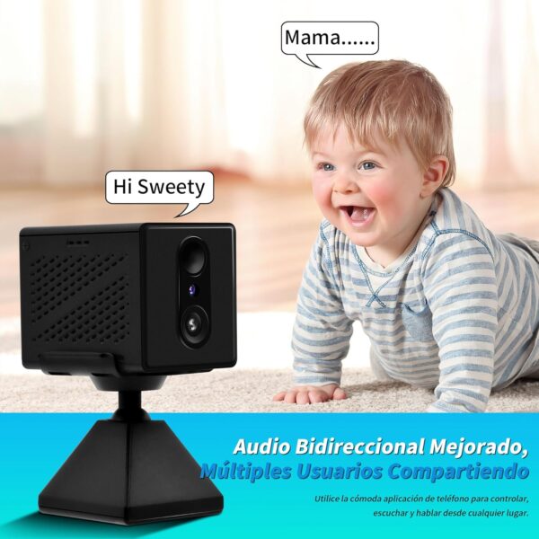 Nisanuki Cámara Espía WiFi, Mini Camara Oculta Inalambricas 1080P HD, 130° Micro Interior/Exterior Mini Cámaras de Vigilancia con Audio bidireccional Visión Nocturna Detección De Movimiento - Image 5