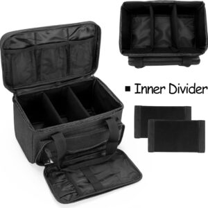 CURMIO Botiquín de Primeros Auxilios Vacia, Bolsa Enfermera Domiciliaria, Maleta de Primeros Auxilios, Bolsa Médica de Emergencia para el Viaje y Hogar, Negro (Patente Pendiente)