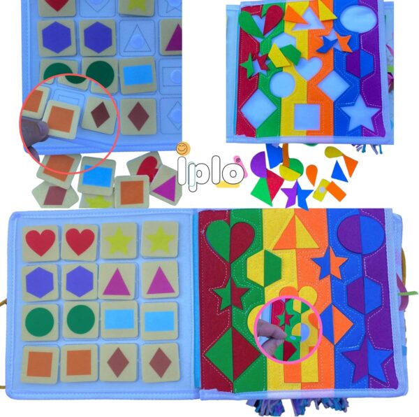 IPLO® Busy Book Montessori | Quiet Book | Libro Terapéutico para mayores, Alzheimer, Demencia, Autismo – Estimulación Cognitiva | Juegos de Memoria | Zona de Fotos para no olvidar | Terapia Funcional - Image 3