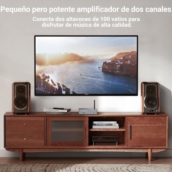 Inwa Amplificador Audio HiFi Bluetooth, 200W 2 Canales Amplificador Estéreo Mini Hi-Fi Receptor, con HDMI(ARC), Ópt, Coax, USB, RCA, para Altavoces Domésticos 100W x 2 con Control de Graves y Agudos - Image 2