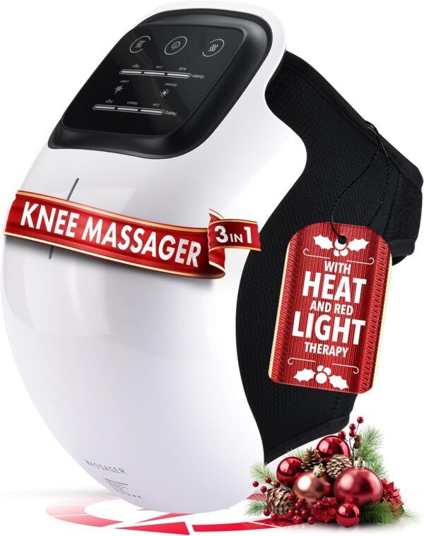FORTHiQ Masajeador de Rodilla Inalámbrico, Alivio del Dolor Articular por Infrarrojos de Calor Profundo, Terapia con Láser y Vibración, para la Artritis, Tirón de Ligamentos y Lesiones Musculares