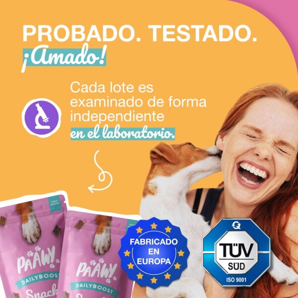 Paawy Resplandor del Pelaje Snacks - Apoya la Piel y el Pelaje de tu Perro - Suplemento alimenticio con Omega3, Biotina y Zinc para el Pelaje - También para picazón, pérdida de Pelo y alergias - Image 7