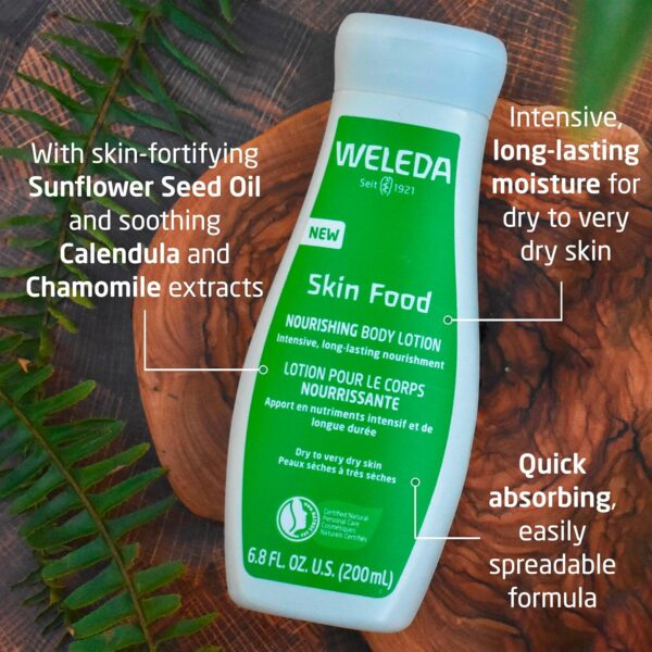 Weleda - Skin Food Body Lotion, Loción Hidratante Corporal, Nutrición Intensiva, Larga Duración, con Aceites de Semilla de Girasol, Manteca de Karité y Caléndula, para Piel Seca o Muy Seca - 200 ml - Image 3