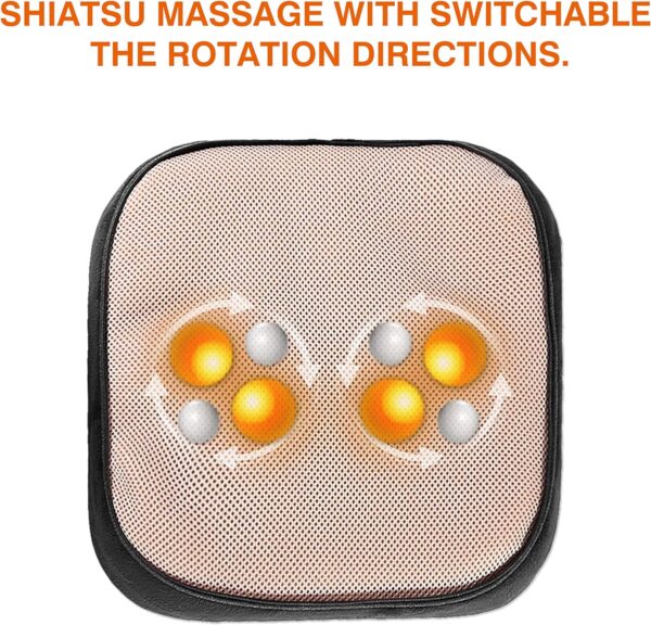 Snailax 2 en 1 Shiatsu Masajeador de Pies con Calefacción, Calentador de Pies o Masaje de Espalda, Masaje de Pies y Alivio del Dolor de Pies, Regalo Original para Mujeres/Hombres/Mamá/Papá - Image 3