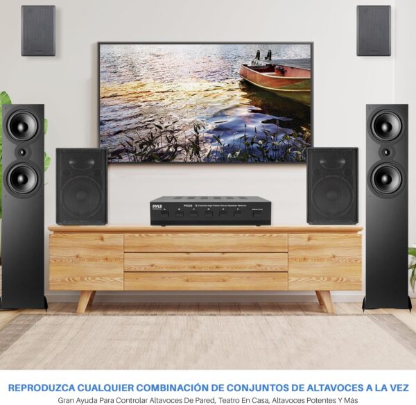 Pyle USA - Amplificador de Audio para el hogar, Receptor estéreo de Potencia para Cine en casa, Sonido Envolvente, PSS6EU - Image 3