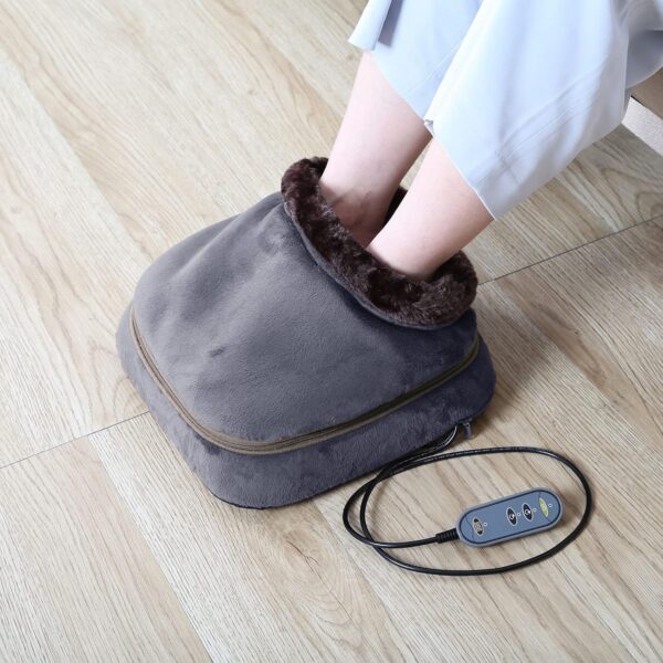 Snailax Shiatsu masajeador de pies eléctrico con calor, 2 en 1 masajeador eléctrico para pies espalda piernas, calentador de pies con masaje de amasado, regalos para la familia hombres mujeres - Image 5